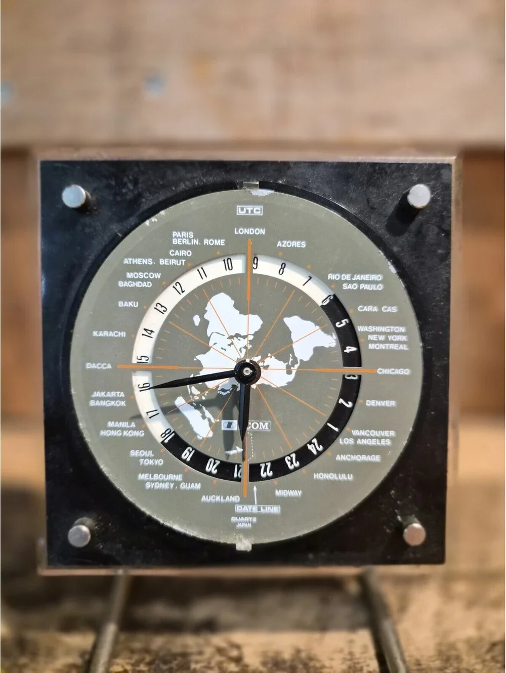 Vintage Seiko World Clock Needs Repairs New Face Clock Dont Tick